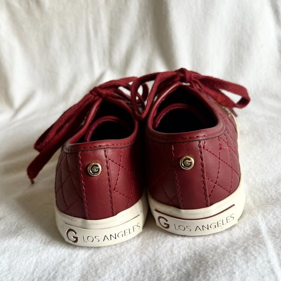 “G” Los Angeles – Guess Burgundy ‘Quilted’ Sneakers w/ Matching Laces  Size 7M - Picture 10 of 12